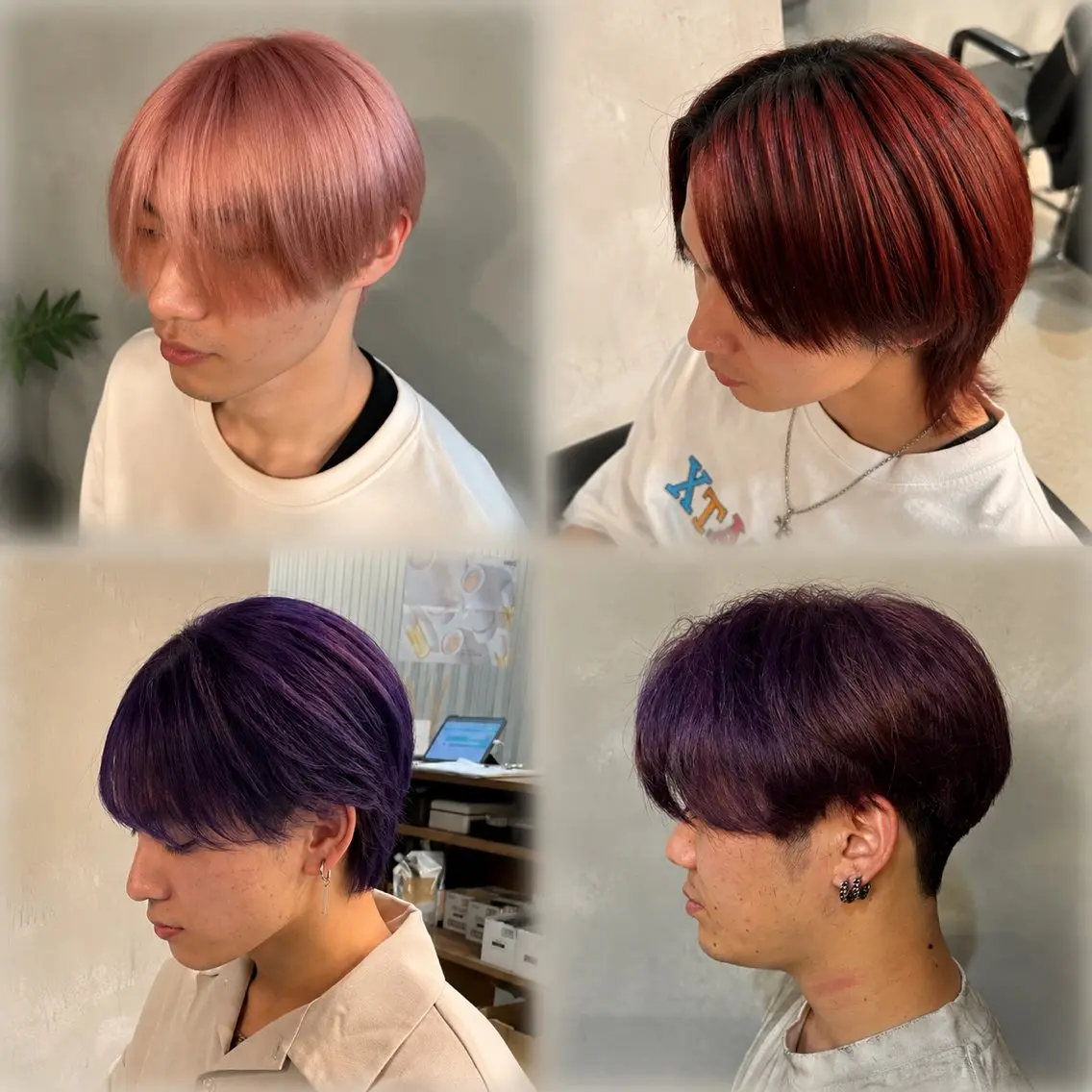 カラー メンズ メンズブリーチ 黒髪 ブリーチ ブルーカラー ブルーブラック ヘアカラー ⭐️フウタ⭐️/郡山 /透明感カラーのヘアスタイル