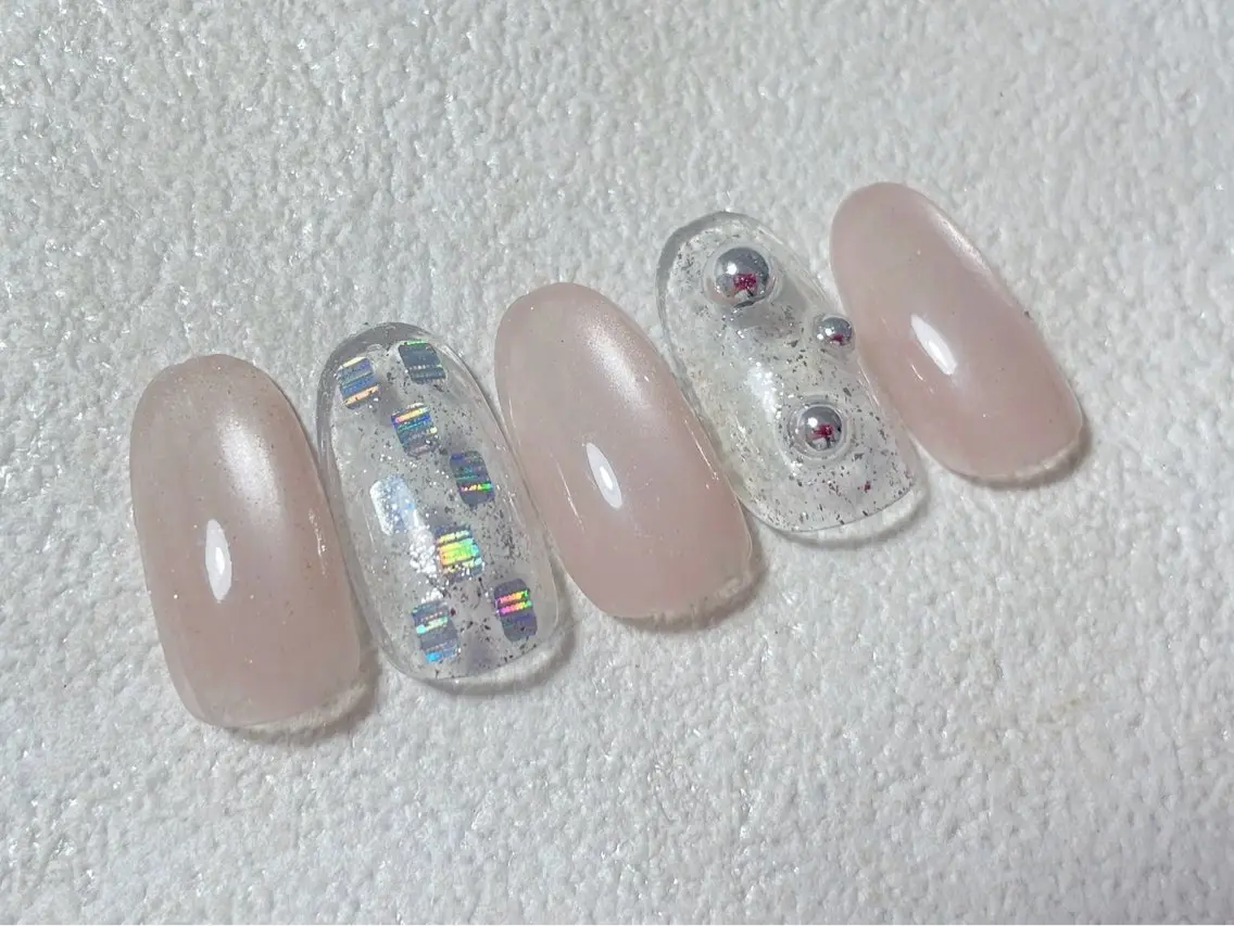 ネイル オーロラネイル フットネイル フレンチネイル ジェルネイル マグネットネイル ハンドネイル mogunail &blowのネイルデザイン