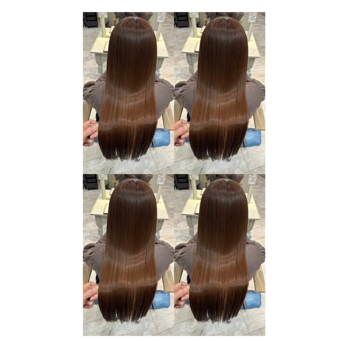 ロング カラー 透明感カラー 髪質改善 縮毛矯正 トリートメント カット ヘアカラー トリートメント 店長✨レイヤー✖️ 髪質改善✖️韓国ヘアのヘアスタイル