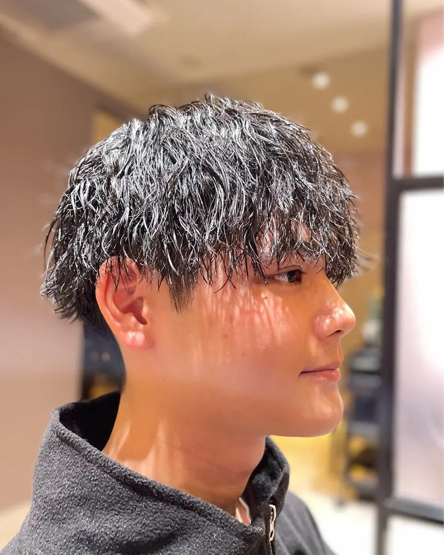 パーマ メンズ カット パーマ 山本 純平のヘアスタイル