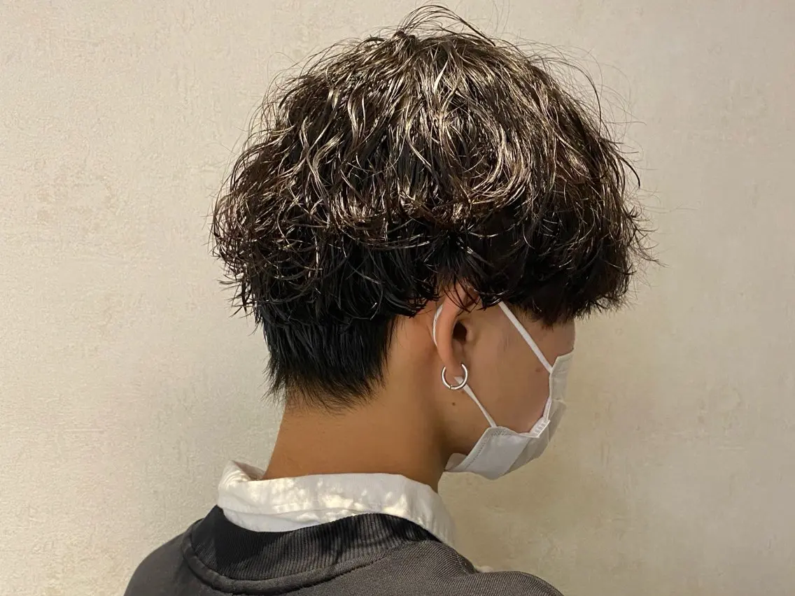 メンズカット+プードルパーマの写真