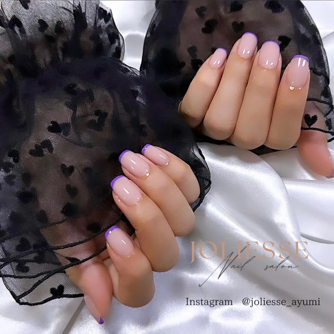 ネイル フレンチネイル ハンドネイル JOLIESSE Ayumiのネイルデザイン