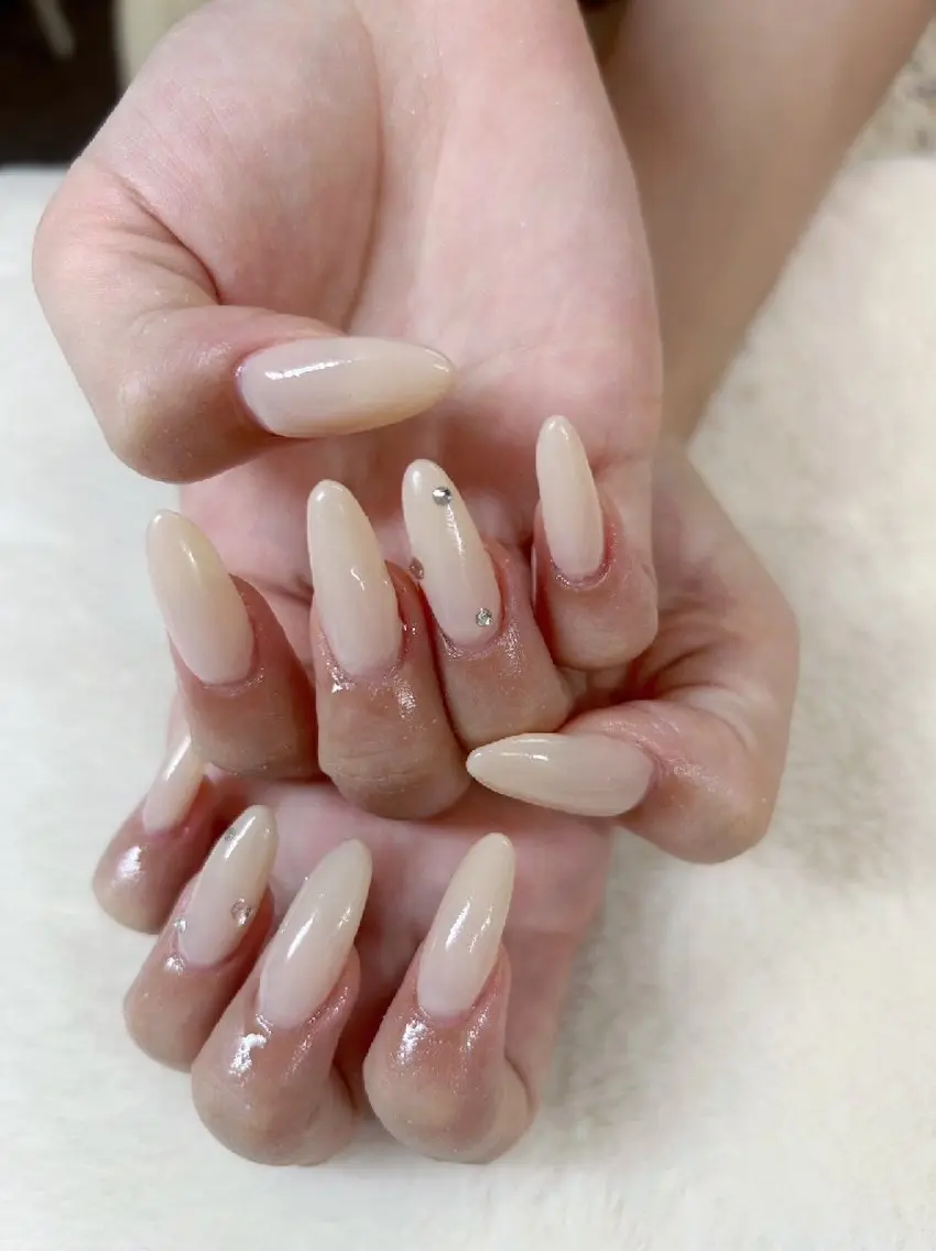 ネイル ロングネイル シンプルネイル ハンドネイル ハンドケア 心斎橋Salon Epokkuのネイルデザイン