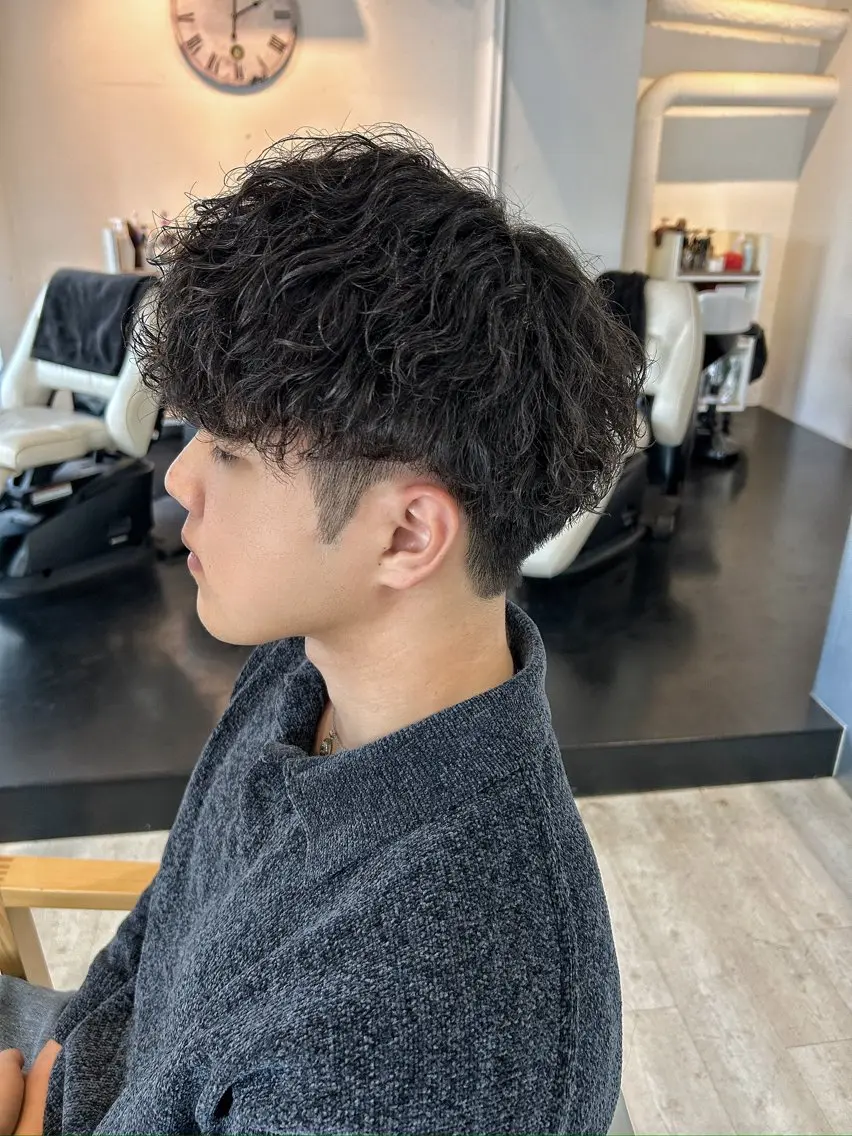 パーマ メンズ 波巻きパーマ カット パーマ トリートメント 梶田 伸篤のヘアスタイル