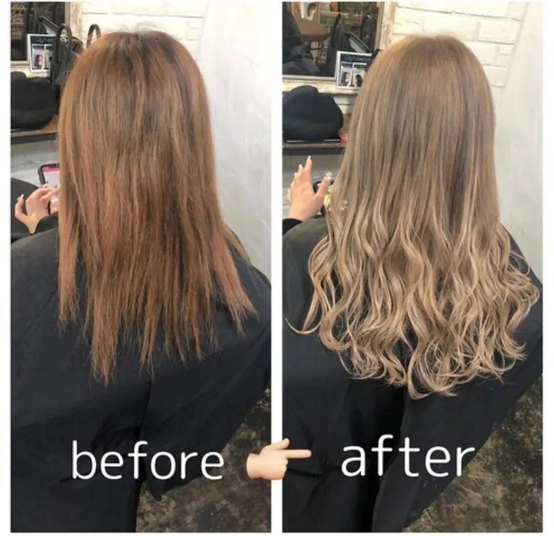 ロング エクステ ♡似合わせ ♡ハイトーン♡のヘアスタイル