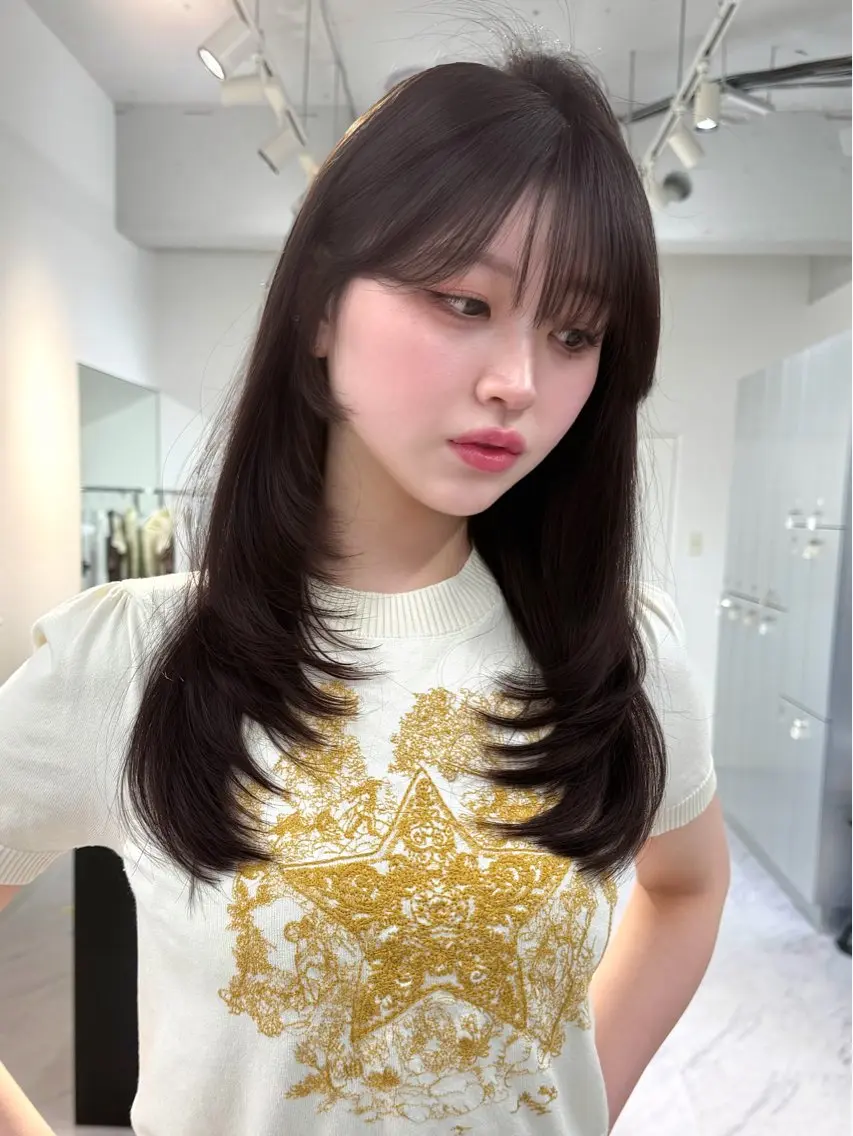 ロング カラー カット ヘアカラー トリートメント ヘアセット Rita/髪質改善/ ブリーチなしWカラーのヘアスタイル