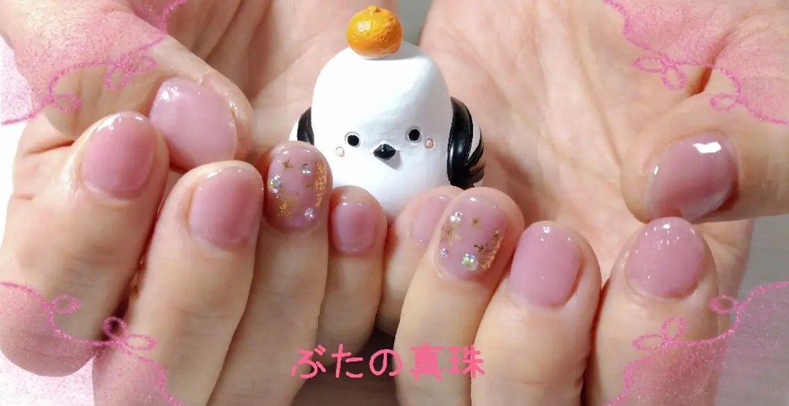 ネイル リボン ハンドネイル 林 珠里のネイルデザイン