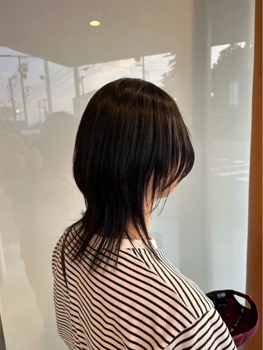 セミロング 縮毛矯正 縮毛矯正 尾崎 ひなののヘアスタイル