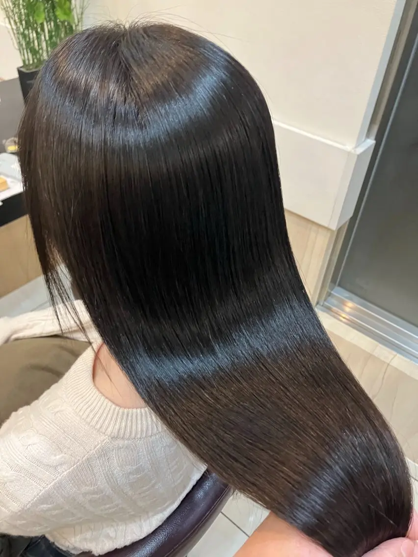 ロング 縮毛矯正 yukari 艶髪ヘアのヘアスタイル