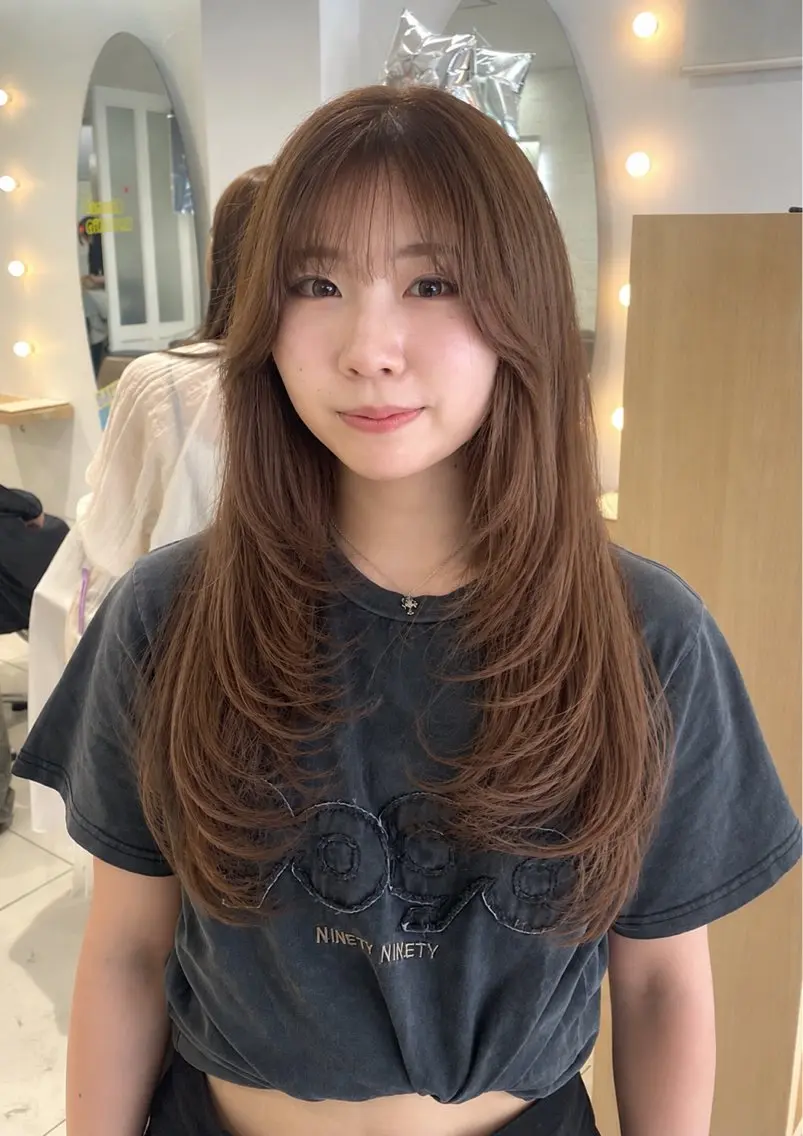 ロング ❤︎韓国レイヤー❤︎ アカリのヘアスタイル