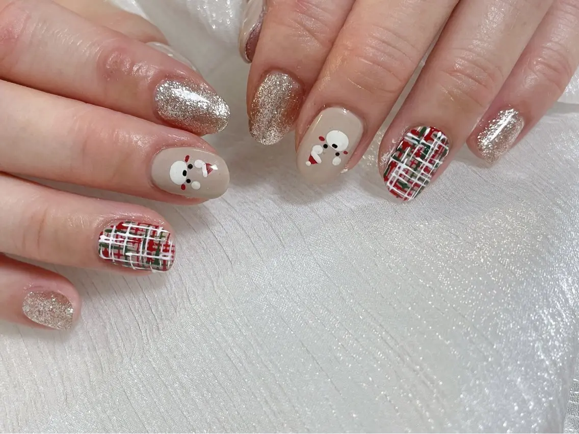 ネイル 冬ネイル クリスマス kiki nail &brow二子玉川のネイルデザイン