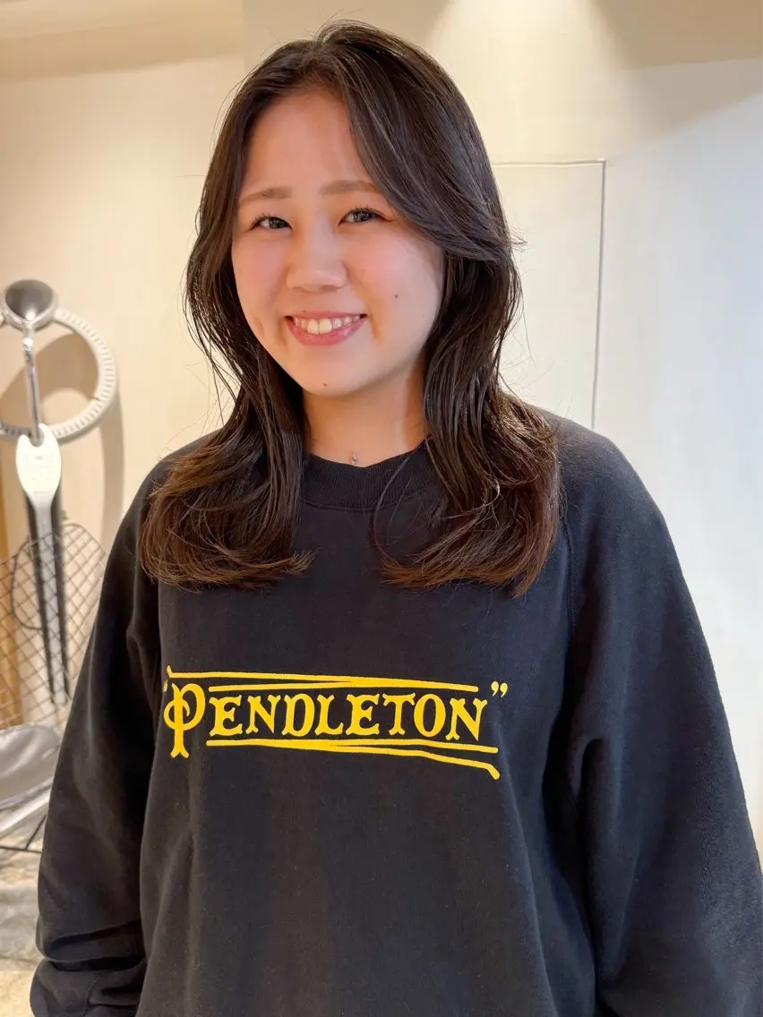 ミディアム カラー カット ヘアカラー ANY mikuのヘアスタイル