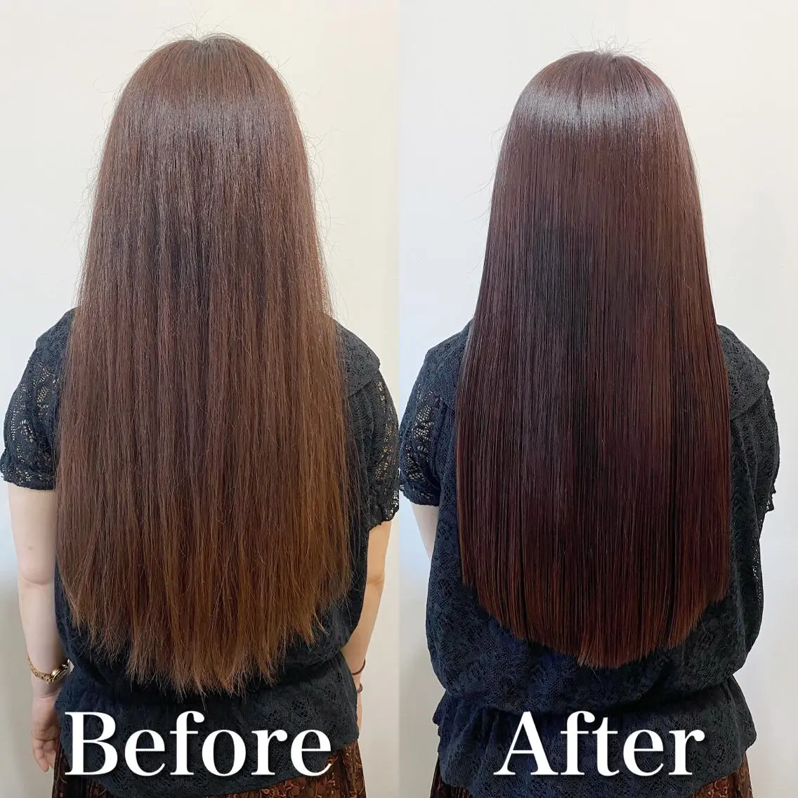 ロング カラー ルビー バイオレットカラー 髪質改善 ロング トリートメント 髪質改善特化 安東駿介のヘアスタイル