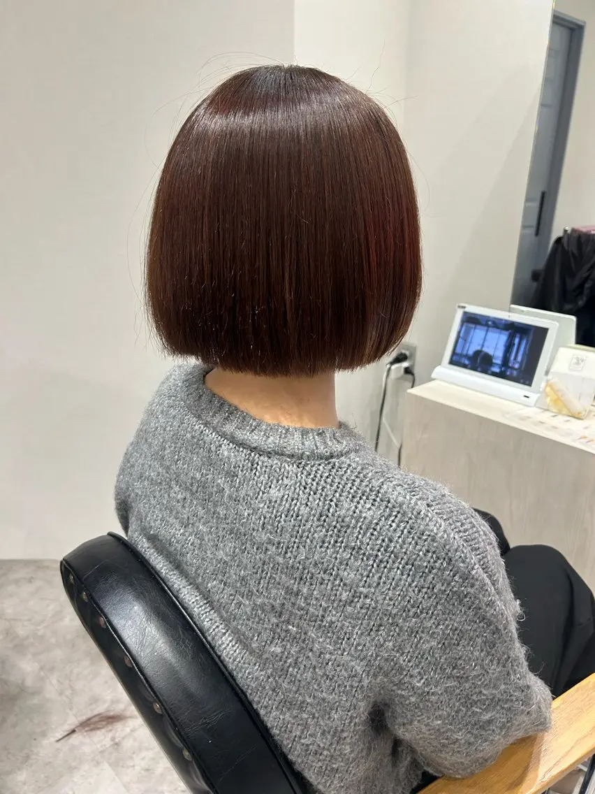 ミディアム カラー ヘアアレンジ ボブ カット ボブ /ニュアンス/ satomi🧸💖のヘアスタイル