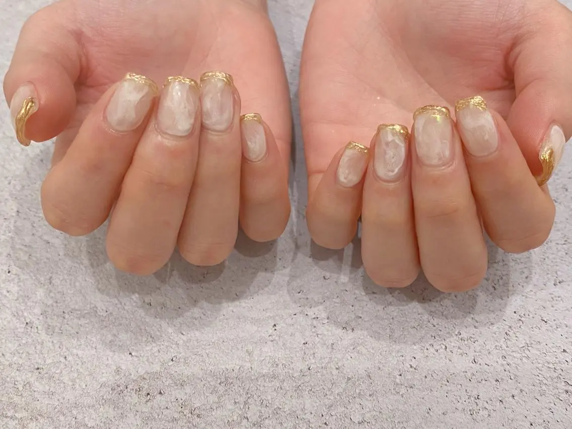 ネイル 韓国ネイル ニュアンスネイル 春ネイル Ann nailのネイルデザイン