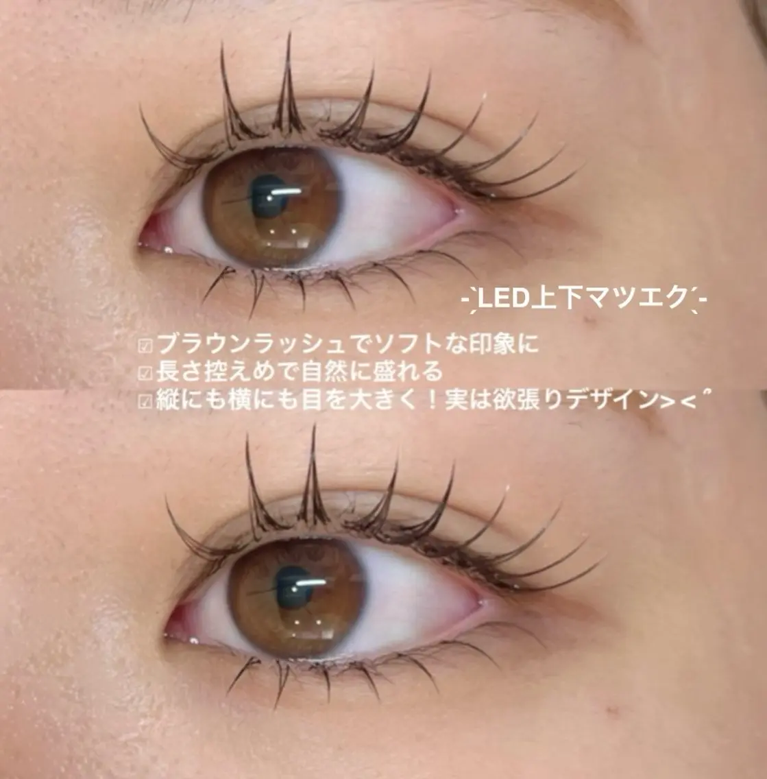 マツエク・マツパ ブラウンラッシュ カラーマツエク マツエク ナチュラル盛れ💫 ROCCO YUKAのマツエク・マツパデザイン
