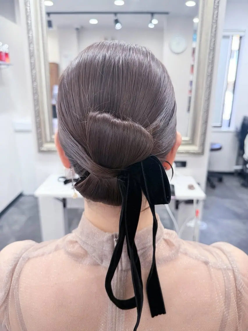 ミディアム ヘアアレンジ 籾木 美優のヘアスタイル