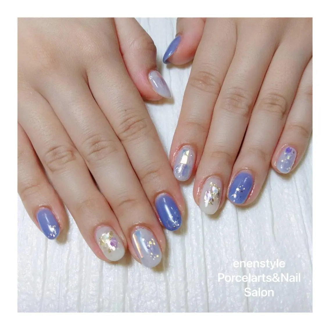 ミディアム ネイル ハンドネイル 🐾enen style 🐾のネイルデザイン