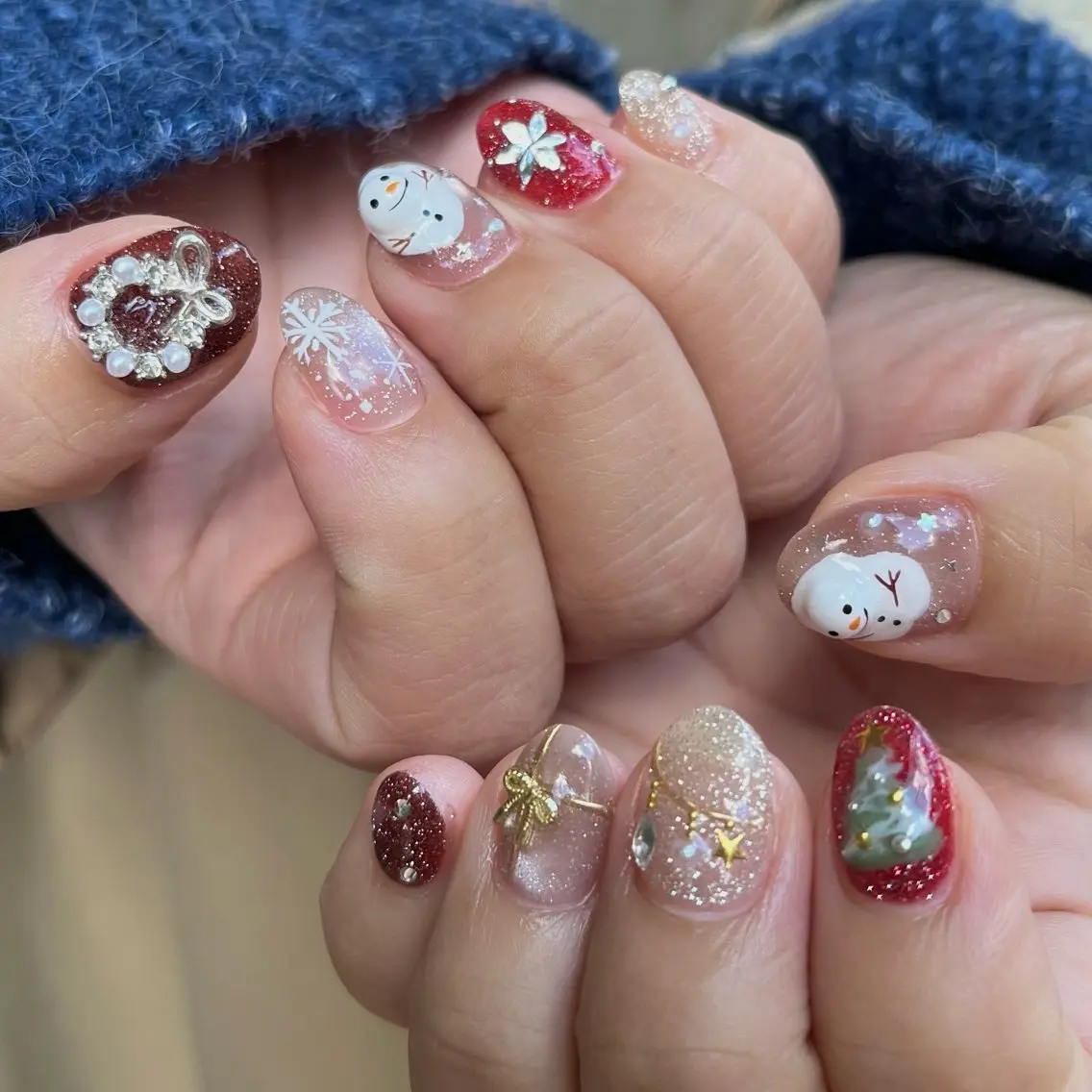 ネイル 冬ネイル クリスマス ハンドネイル ballie／小野原 なつみのネイルデザイン