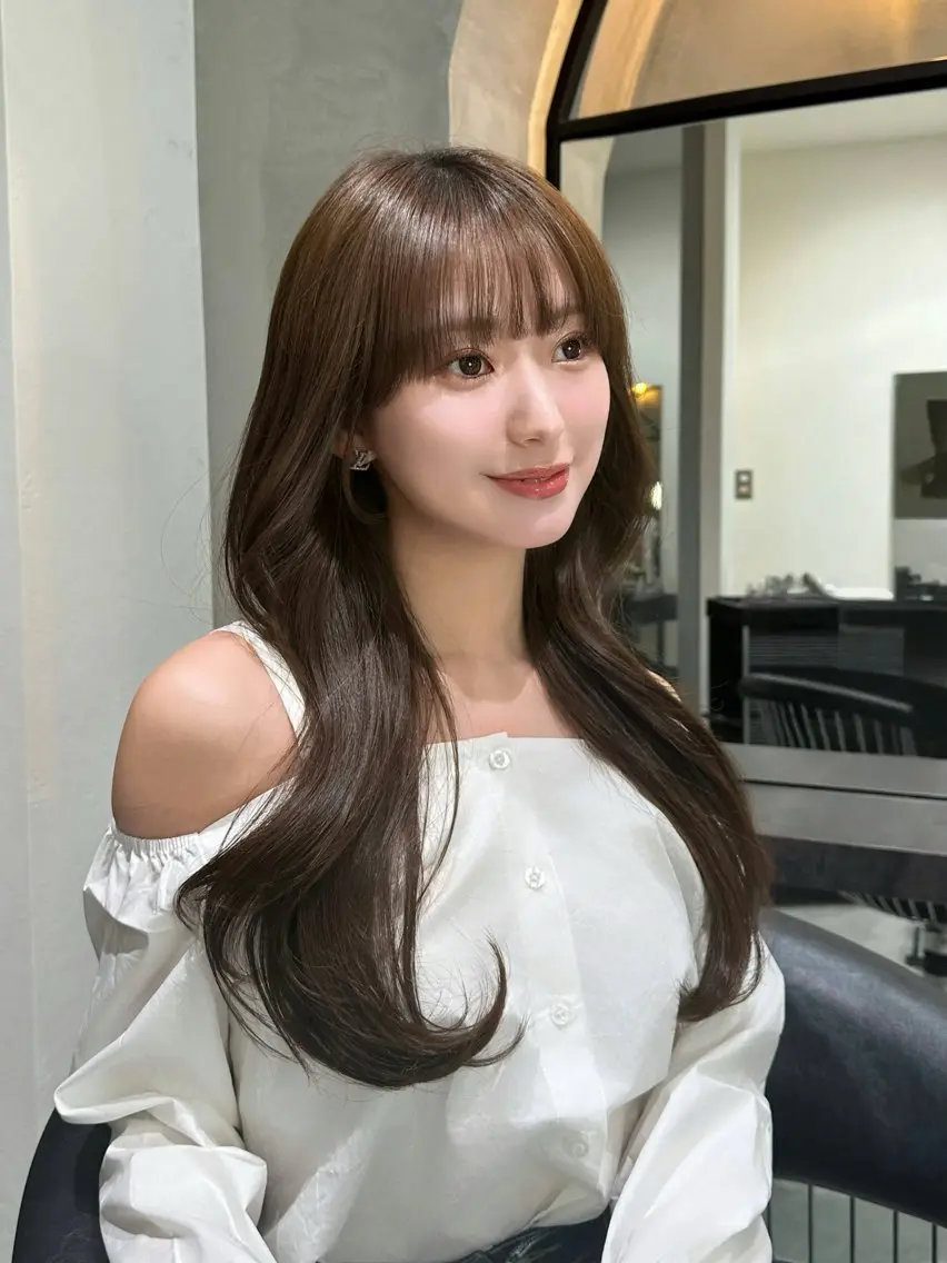 当日予約限定❣️カットカラートリートメント🩵超音波アイロン付き🫧韓国の写真