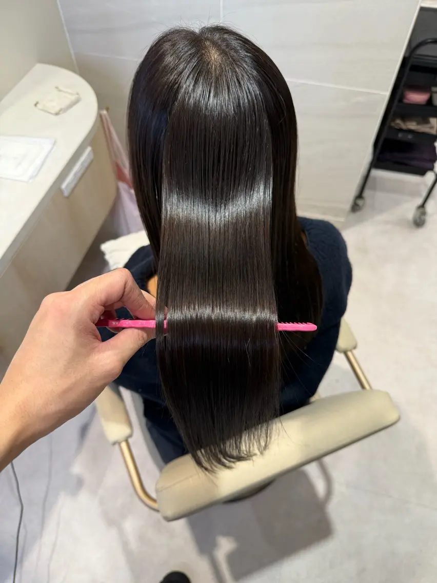 ロング カラー ブラウンカラー ダークブラウン 縮毛矯正 カット ヘアカラー 縮毛矯正 トリートメント 透明感カラー🌿 グレージュ🐺陽介のヘアスタイル