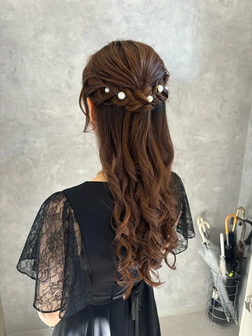 ロング ヘアアレンジ ヘアセット NUMBER_ ユイナのヘアスタイル