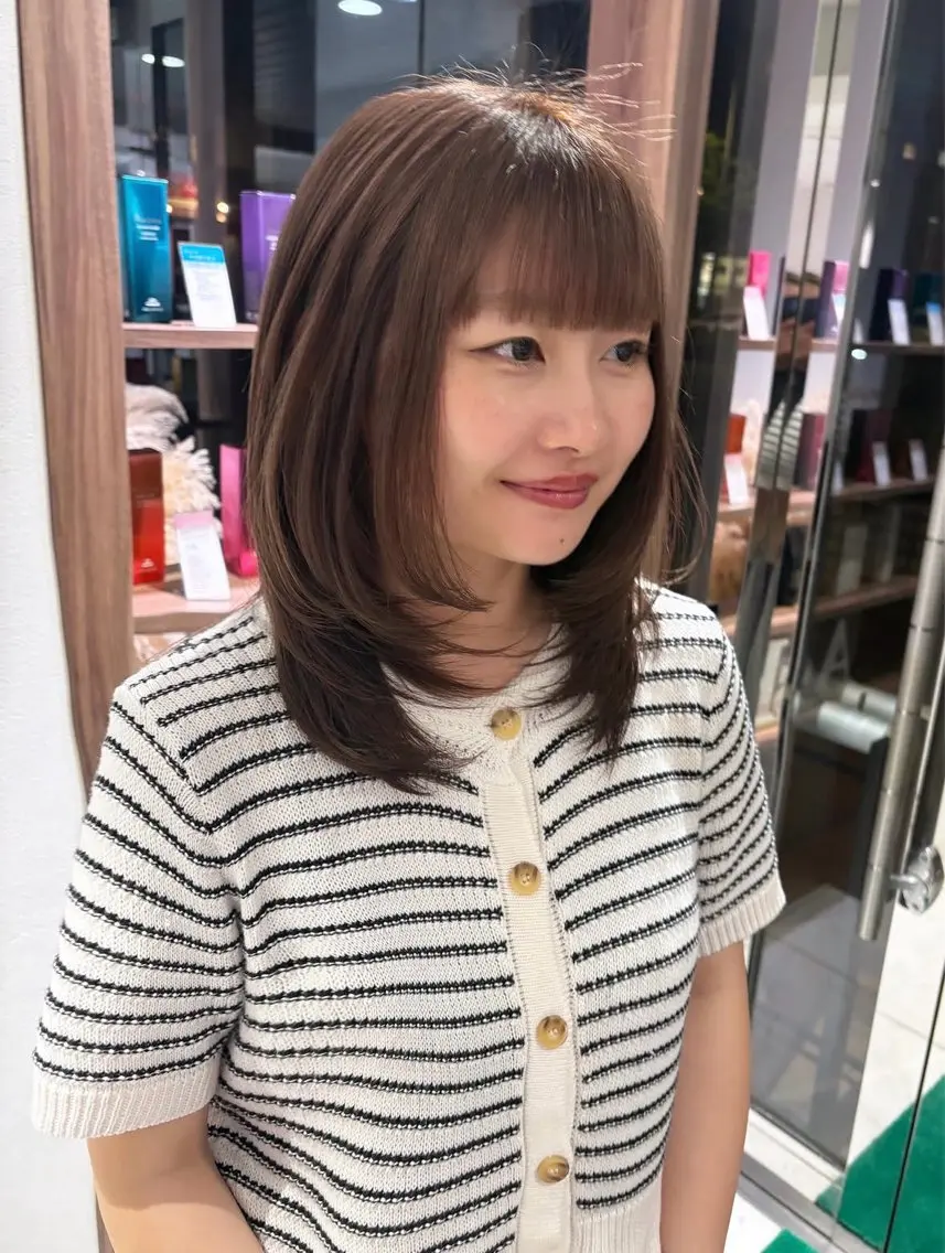 セミロング カラー ヘアカラー 長田 有加のヘアスタイル