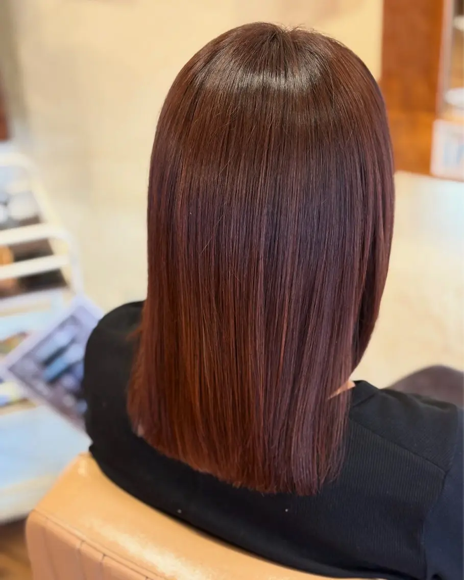 セミロング カット トリートメント ヘアセット 柘植 雅大のヘアスタイル
