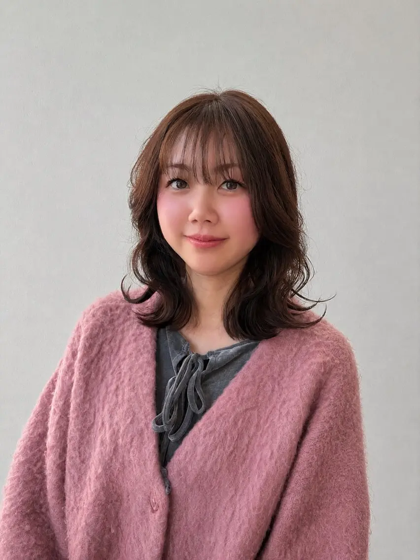 ミディアム カラー ベージュカラー ヘアカラー ブリーチカラー/ ななほ🌷⋆⭒˚のヘアスタイル