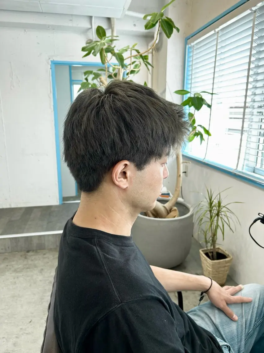 カラー メンズ グレージュ カーキグレージュ ヘアカラー oasis ふうまのヘアスタイル