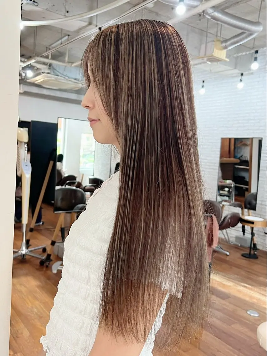 ロング カラー ❤️Mimi/non ワンカラー❤️のヘアスタイル