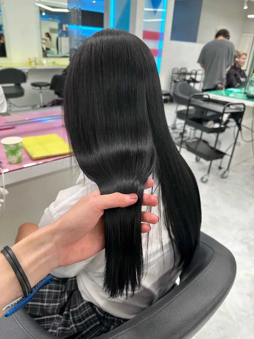 ロング カラー 中韓レイヤー/ ブラウン🤎はやとのヘアスタイル