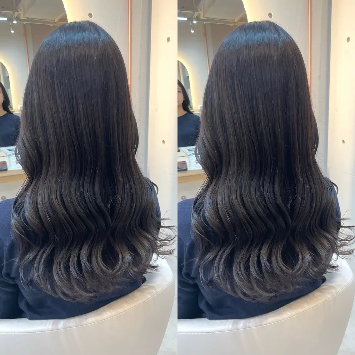ロング カラー 黒髪 シルバー カット ヘアカラー トリートメント ヘアセット ブリーチ無しダブル カラー🦕まどかのヘアスタイル