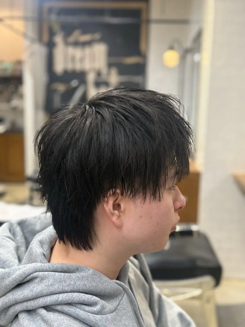 ミディアム メンズ マッシュ 似合わせカット パーマ・カラー特化/ メンズ美容師米田幸平のヘアスタイル