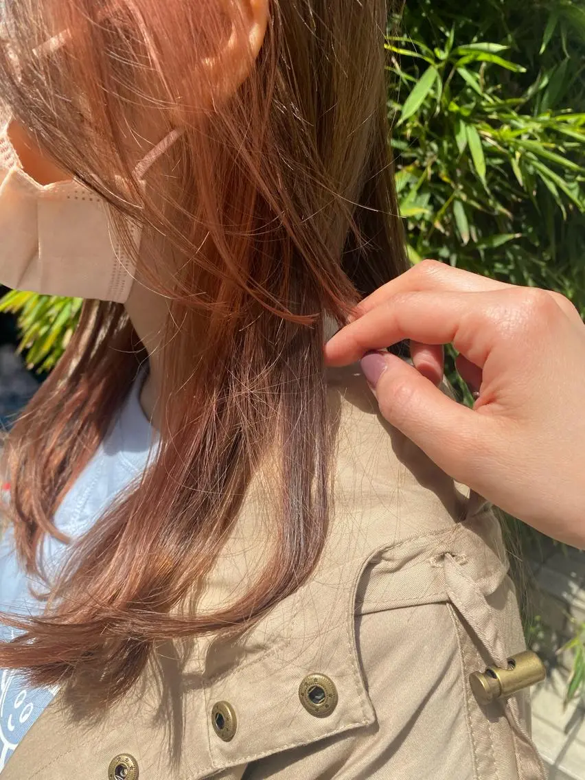 インナーカラー+ポイントブリーチ+全体カラー💕の写真