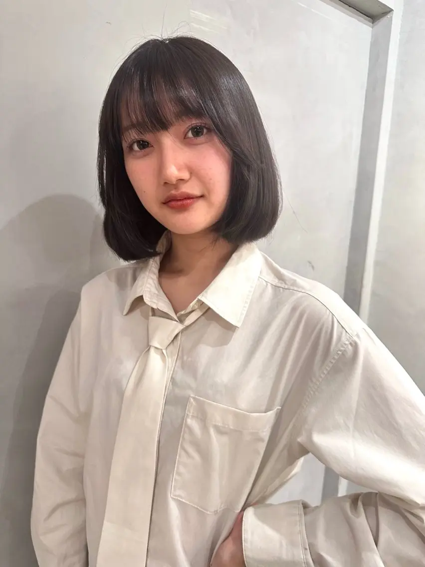 カラー グレージュ 上野/韓国hair 🤍MOEKA🤍のヘアスタイル
