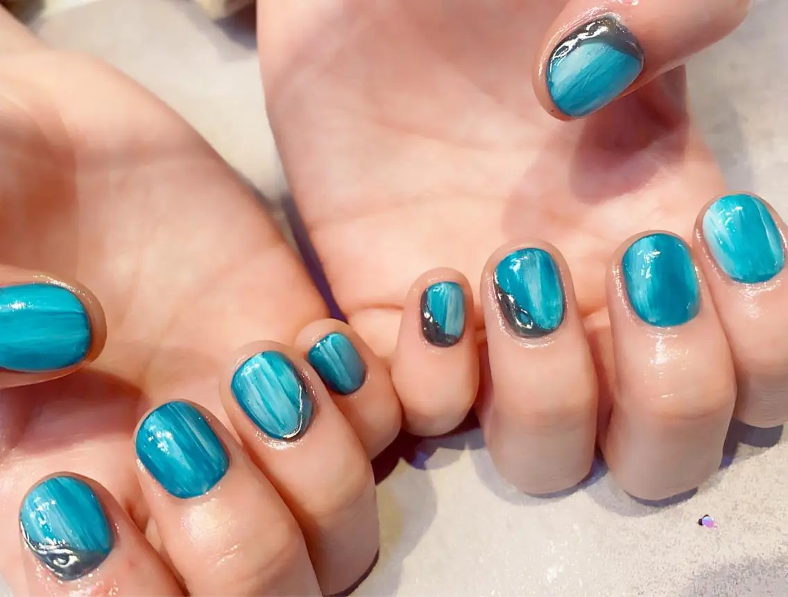 ショート ハンドネイル NAILSALON 🍔Timna🍟のネイルデザイン