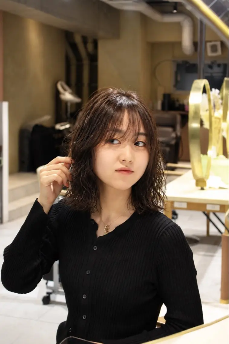 ミディアム パーマ hanon /カラーモデル募集中のヘアスタイル