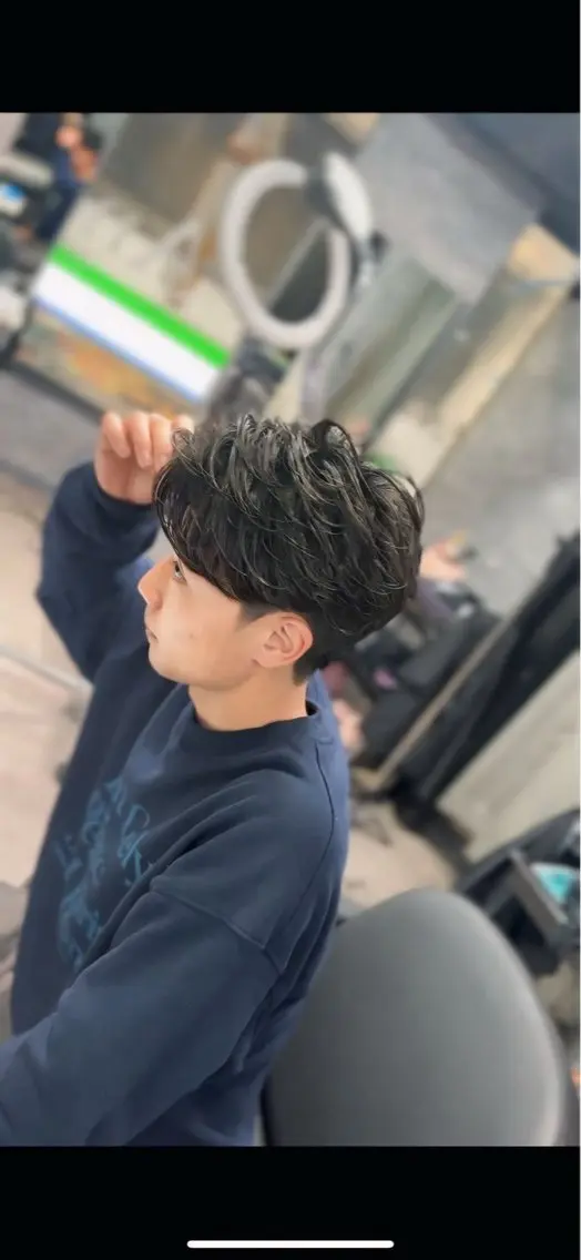 ショート パーマ メンズ カット パーマ 石田 大成のヘアスタイル