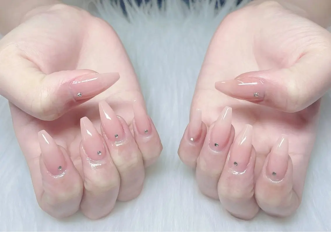 ネイル ジェルネイル 韓国ネイル 春ネイル 夏ネイル ワンホンネイル ハンドネイル GOHOUBI Nail 心斎橋店のネイルデザイン