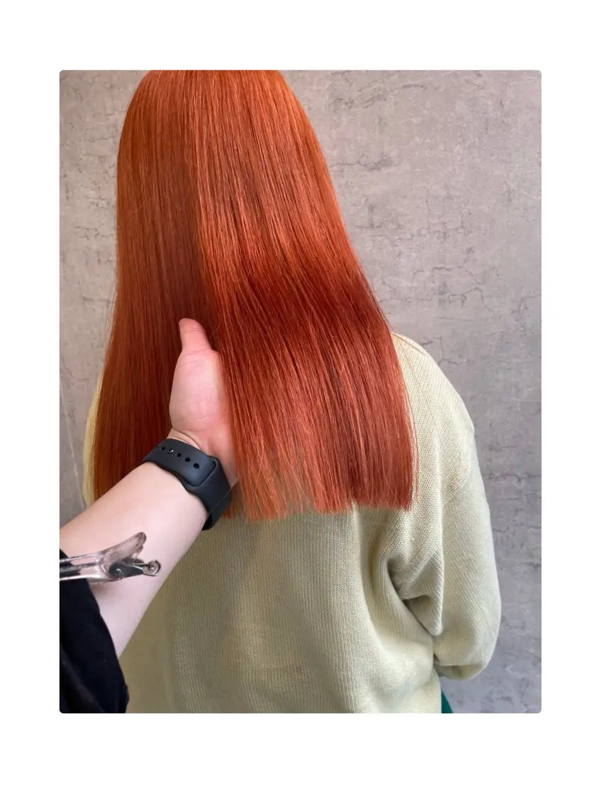 ロング カラー ブリーチ ロング 高島 梨瑚のヘアスタイル