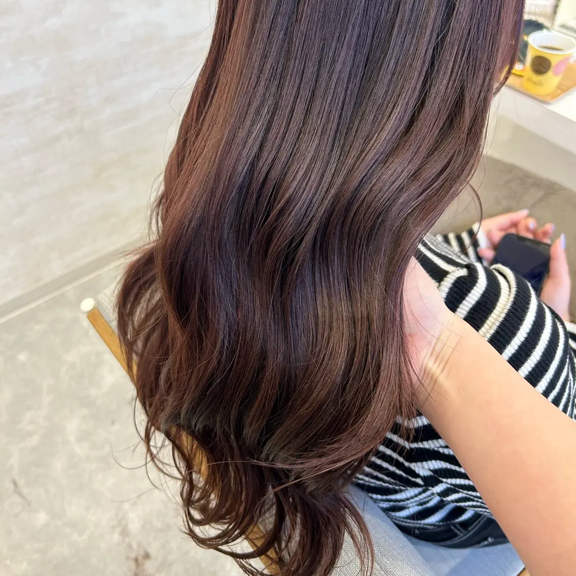 ロング カラー ヘアアレンジ カット ヘアカラー トリートメント 髪質改善&艶感カラー 🪄岡井美結のヘアスタイル
