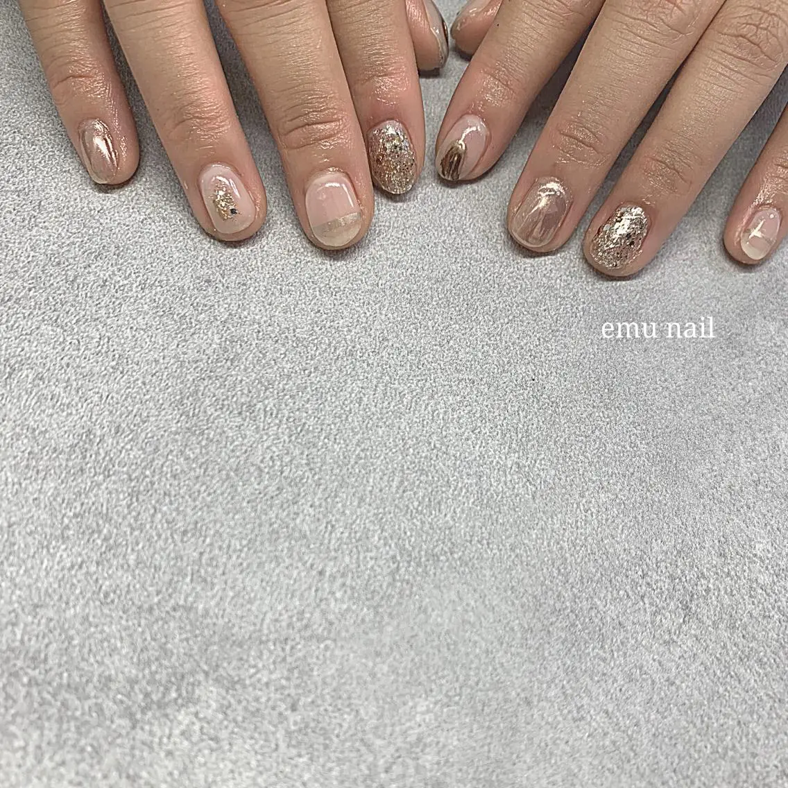 ネイル ニュアンスネイル ショートネイル emu nailのネイルデザイン