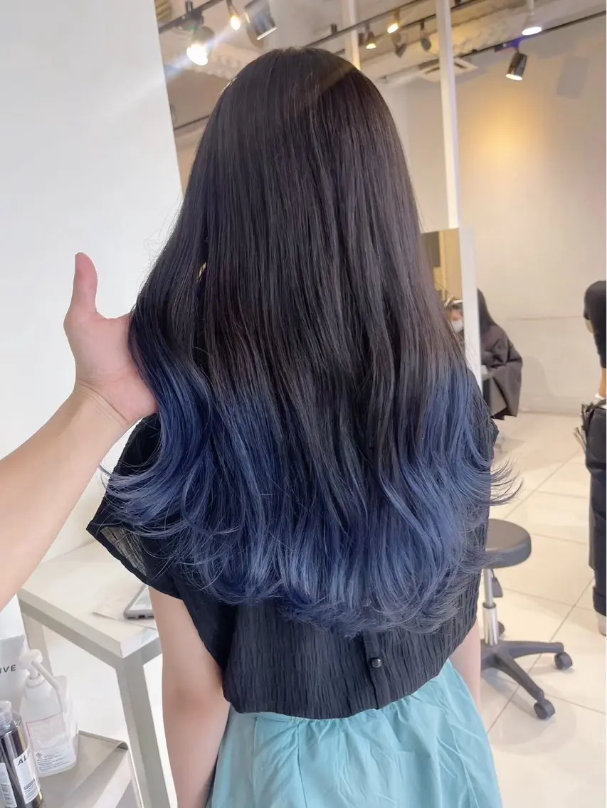 ロング ヘアカラー トリートメント 無料カラーモデル募集 ALIVE髙橋賢世のヘアスタイル