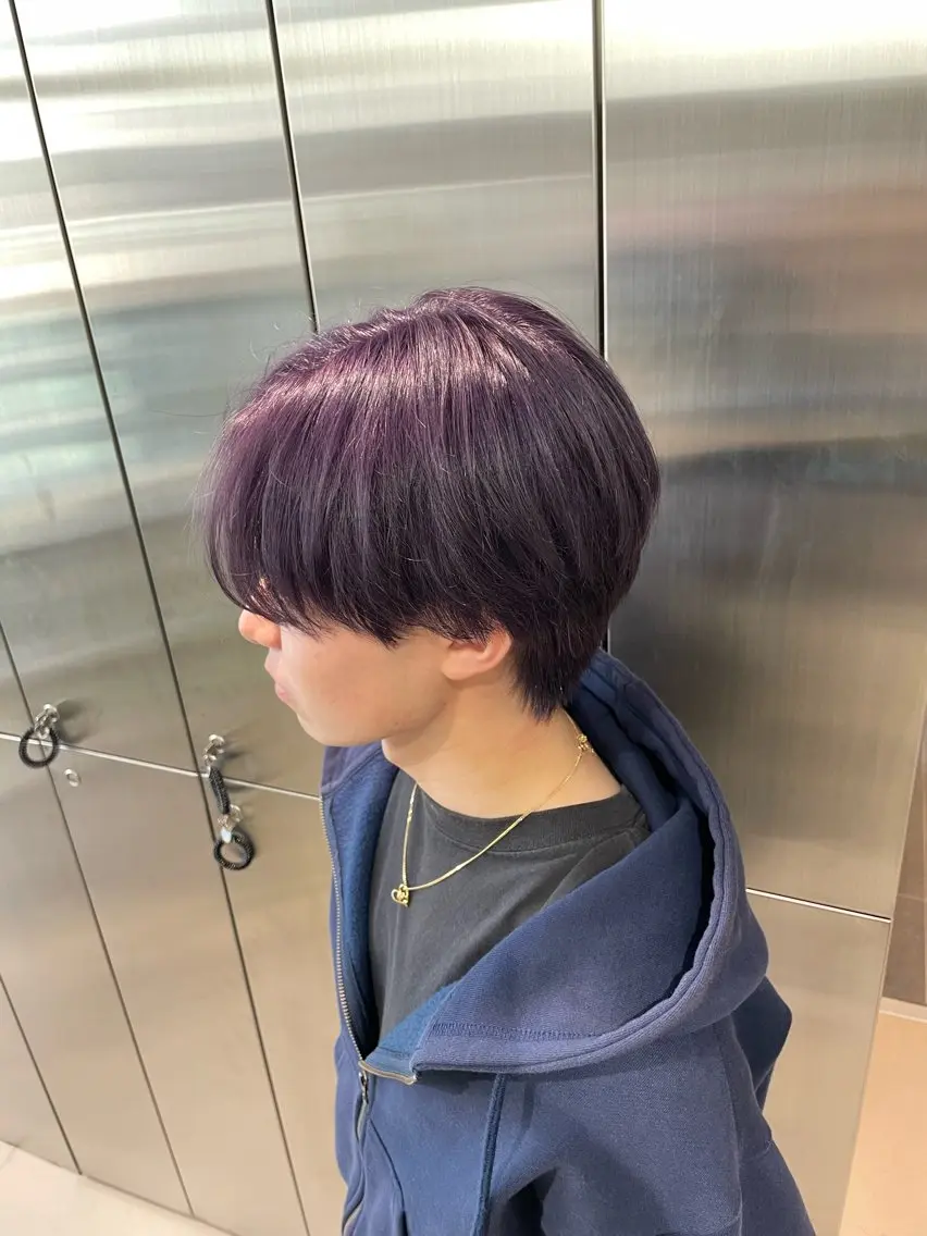メンズ センターパート けいせい/横浜/ カラー、パーマ、縮毛のヘアスタイル
