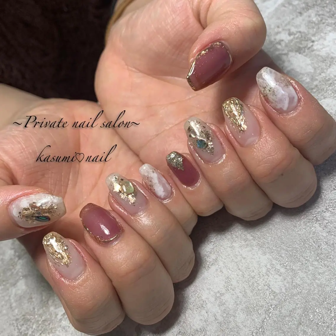 ネイル マグネットネイル ミラーネイル ニュアンスネイル 夏ネイル KASUMI♡ Nailのネイルデザイン