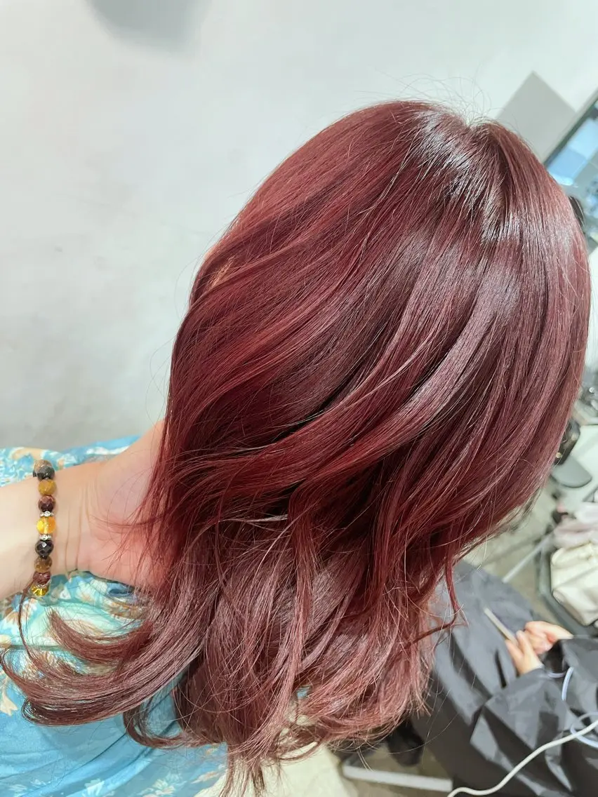 ミディアム カラー ラベンダーカラー ラベンダーピンク ピンクカラー カット ヘアカラー mitchy モデル様募集中♪のヘアスタイル