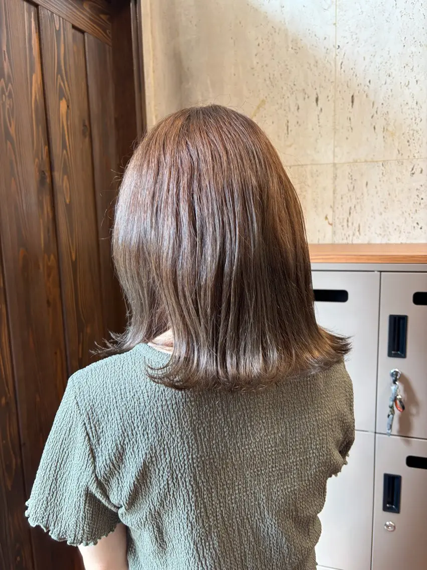 ミディアム ヘアカラー 上島 未緒のヘアスタイル