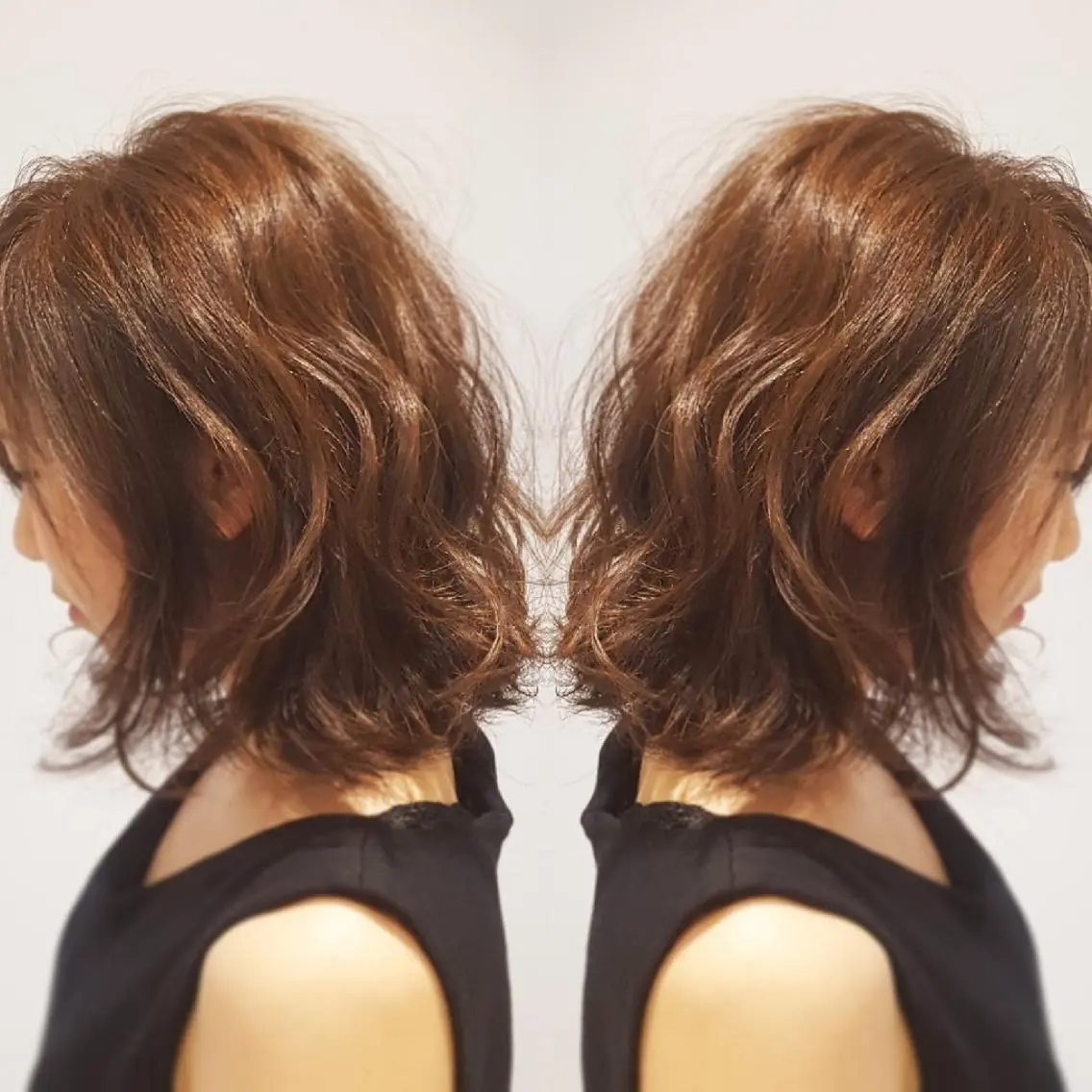 ミディアム カラー 美髪⭐︎髪質改善 井上 康司のヘアスタイル