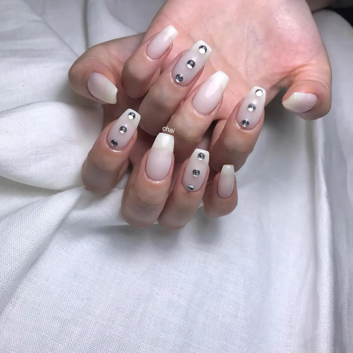 ネイル ストーンネイル ハンドネイル chai nail _ai📍鶴橋/桃谷のネイルデザイン